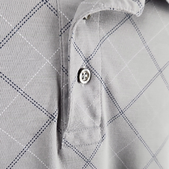 The Foundry Supply Co Gray Polo Shirt with Geometric Pattern - Picture 5 of 7